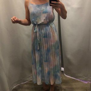 FRNCH Alisha Pastel Watercolors MIDI Dress